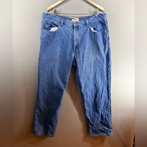 LL Bean Mens Classic Fit Flannel Lined Jeans Blue Medium Wash 40x30 Warm Winter